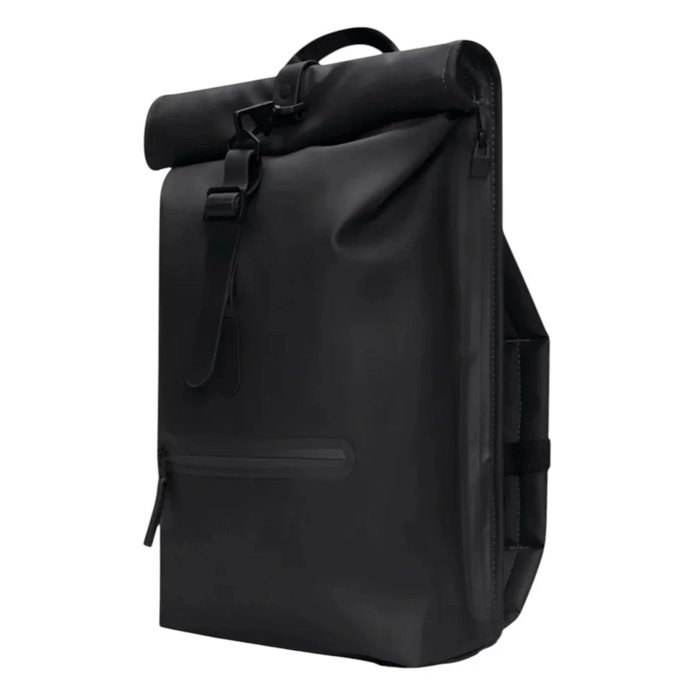 Rains Rolltop Rucksack Waterproof Backpack Bag Black New #13320 MSRP $140 Unisex